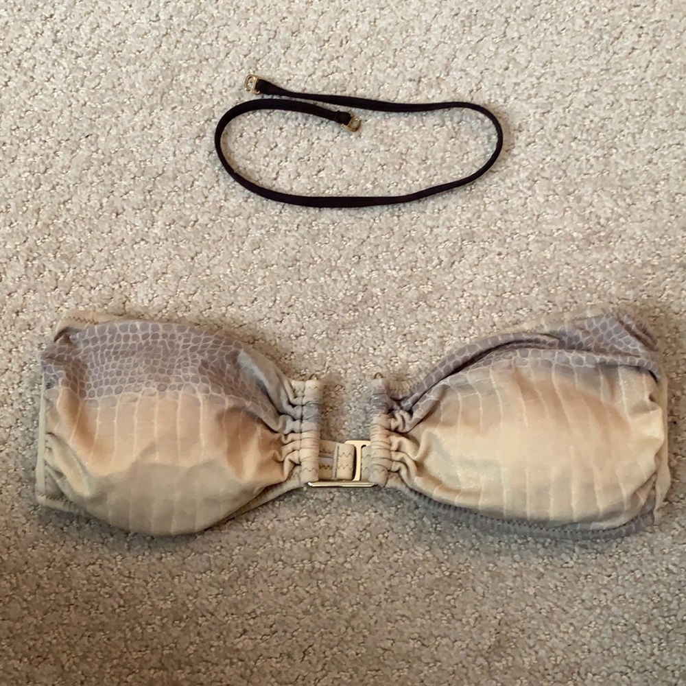 Red Carter Python Bandeau Bikini - Size M - image 2